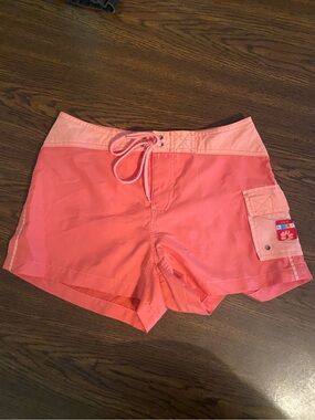 Old Navy Coral Two-Tone Cargo Shorts